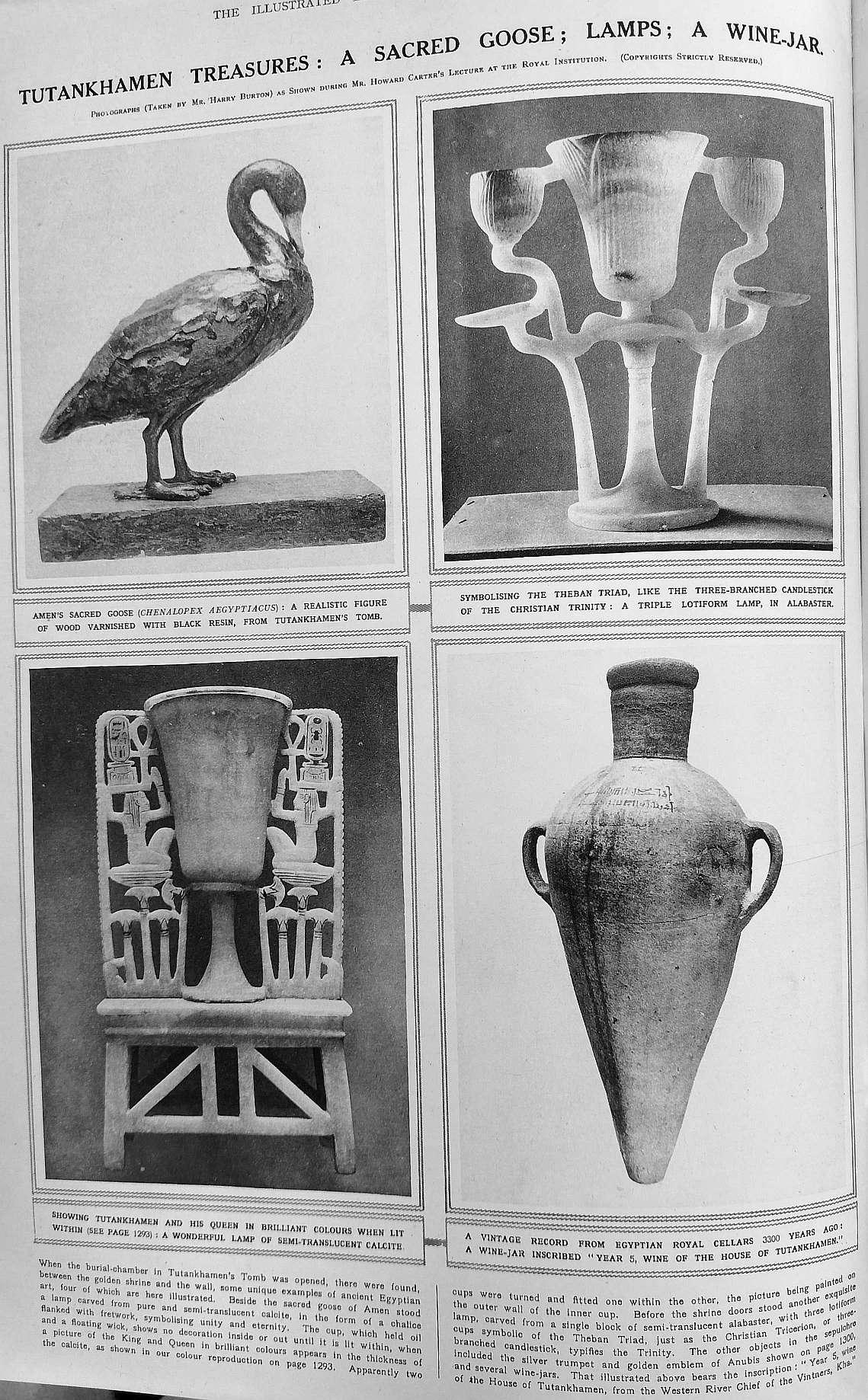 tut treasures sacred goose